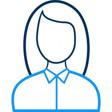 Kadın avatar simgesi vektör illüstrasyonu
