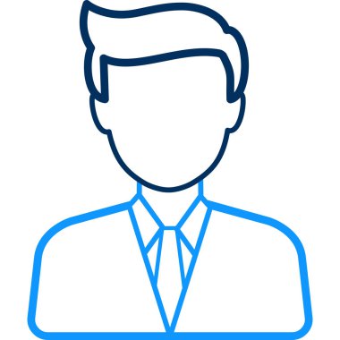 Beyaz arkaplanda düz biçimli kullanıcı avatar simgesi