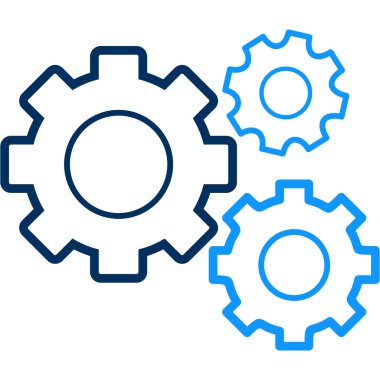 ayarlar simgesi modern ve basit, vektör illüstrasyonu 