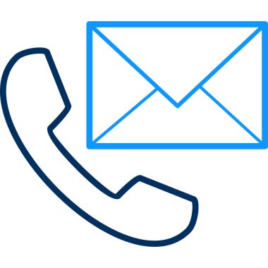 Mavi ve beyaz bir ikonun vektör illüstrasyonu