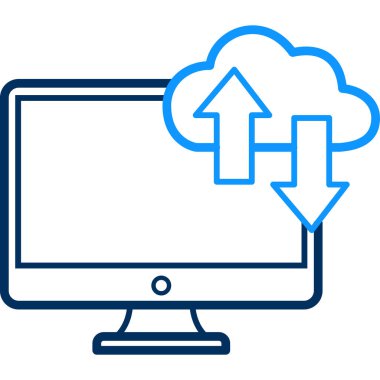 Bilgisayar ekranı simgesinin vektör çizimi