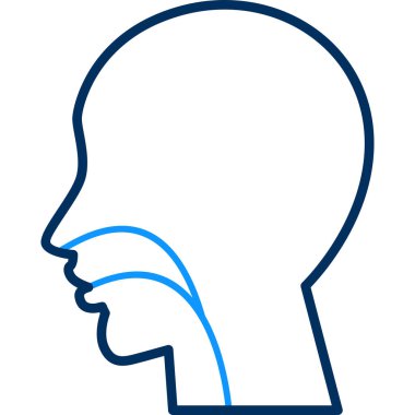 İnsan kafa profili vektör illüstrasyonu