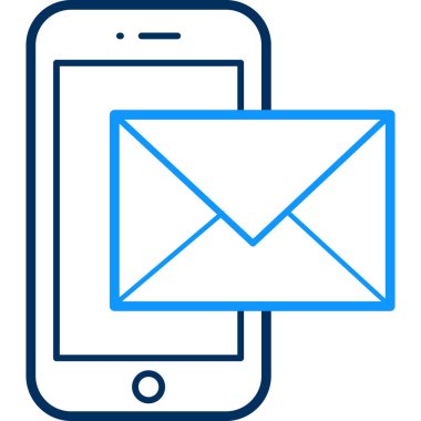 E- posta simgesinin vektör illüstrasyonu