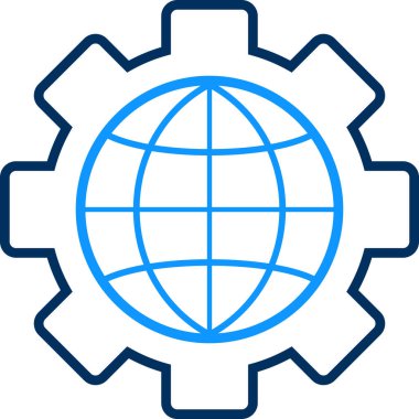 küresel simge modern ve basit, vektör illüstrasyonu 