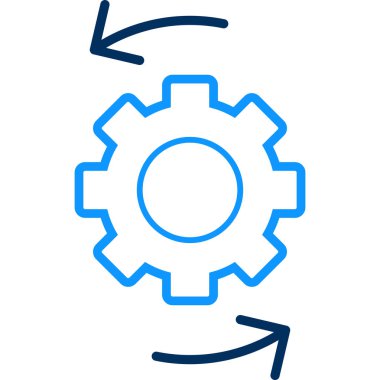 ayarlar simgesi modern ve basit, vektör illüstrasyonu 