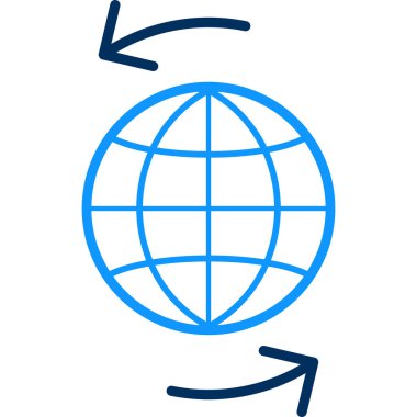 küresel simge modern ve basit, vektör illüstrasyonu 