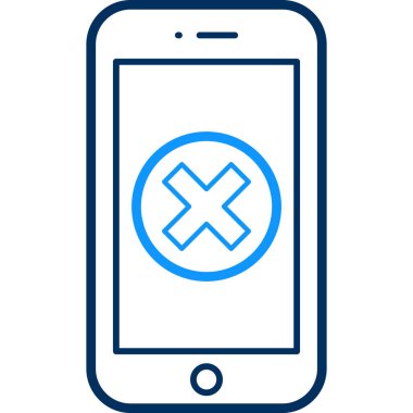 Çarpma simgesi modern ve basit, vektör illüstrasyonu 