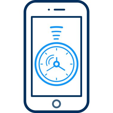 Zamanlayıcı simgesi modern ve basit, vektör illüstrasyonu 