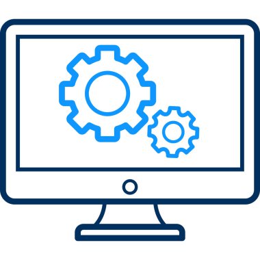 ayarlar simgesi modern ve basit, vektör illüstrasyonu 