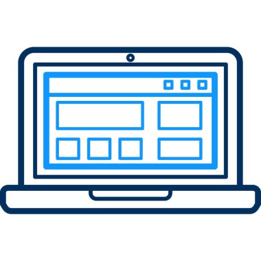 Web sitesi simgesi modern ve basit, vektör illüstrasyonu 