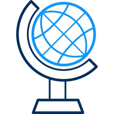 küresel simge modern ve basit, vektör illüstrasyonu 