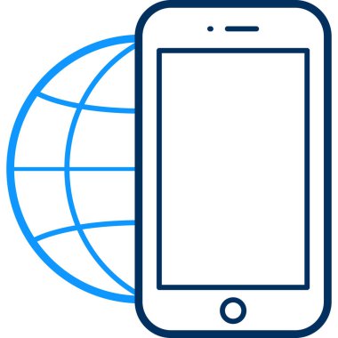 küresel simge modern ve basit, vektör illüstrasyonu 