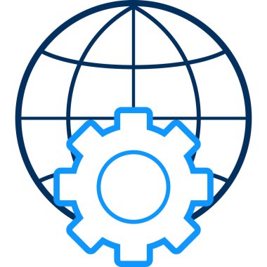 ayarlar simgesi modern ve basit, vektör illüstrasyonu 