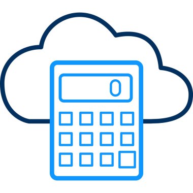 hesap makinesi simgesi modern ve basit, vektör illüstrasyonu 