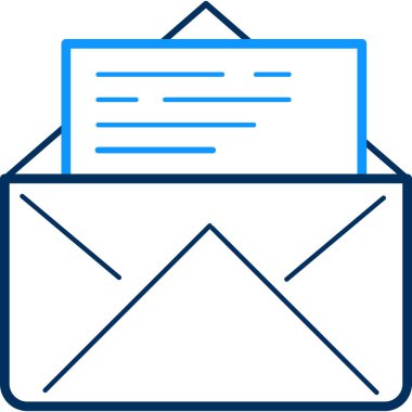 posta simgesi modern ve basit, vektör illüstrasyonu 