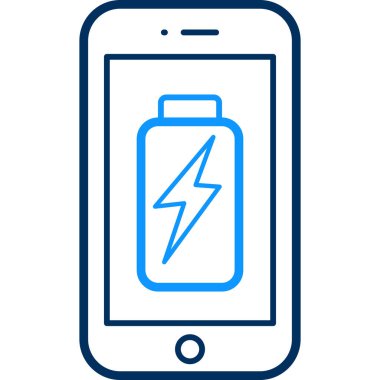cep telefonu pil simgesi modern ve basit, vektör illüstrasyonu 