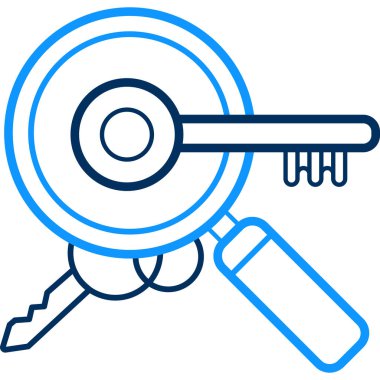 anahtar arama simgesi modern ve basit, vektör illüstrasyonu 