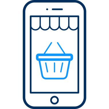 Çevrimiçi Depolama simgesi modern ve basit, vektör illüstrasyonu 