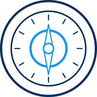 pusula simgesi modern ve basit, vektör illüstrasyonu 