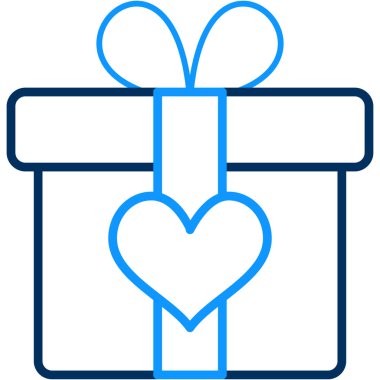 Sevgililer Günü hediyesi simgesi modern ve basit, vektör illüstrasyonu 