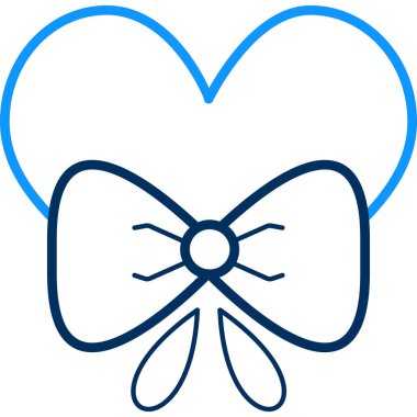 kalp ve yay simgesi modern ve basit, vektör illüstrasyonu 