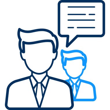 Sohbet simgesi modern ve basit, vektör illüstrasyonu 