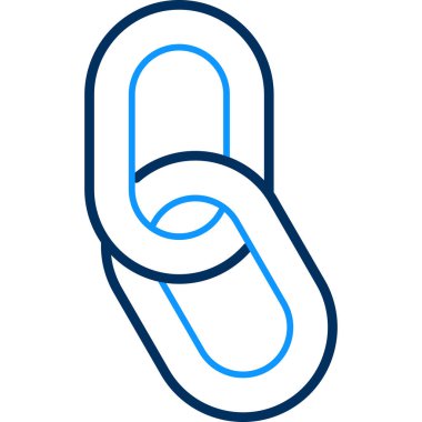 zincir simgesi modern ve basit, vektör illüstrasyonu 