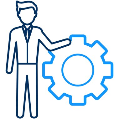 ayarlar simgesi modern ve basit, vektör illüstrasyonu 