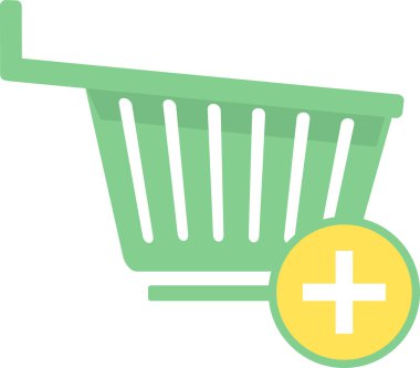 Alışveriş arabası vektör simgesi modern basit vektör illüstrasyonu 