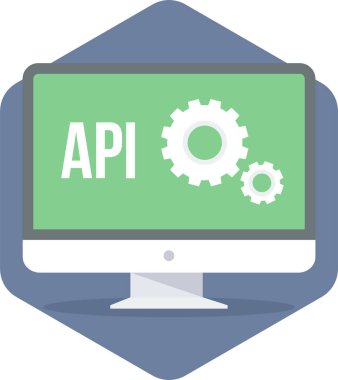 API vektör simgesi modern basit vektör illüstrasyonu 