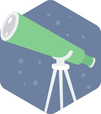 Astronomi simgesi modern ve basit, vektör illüstrasyonu 