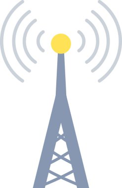 İletişim kulesi vektör simgesi modern basit vektör illüstrasyonu 