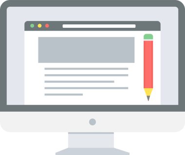 İçerik vektör simgesi modern basit vektör illüstrasyonu 