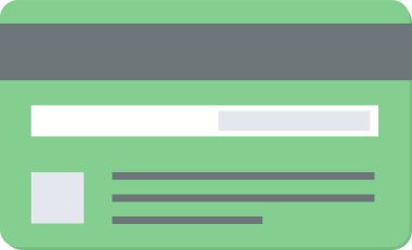 Kredi kartı vektör simgesi modern basit vektör illüstrasyonu 