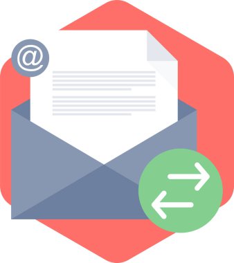 E- posta vektör simgesi modern basit vektör illüstrasyonu 