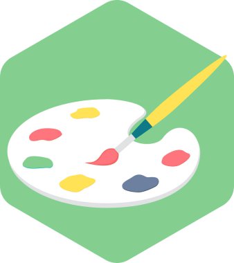 Güzel Sanatlar vektör simgesi modern basit vektör illüstrasyonu 