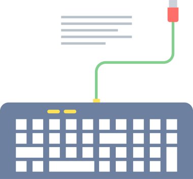 Klavye vektör simgesi modern basit vektör illüstrasyonu 