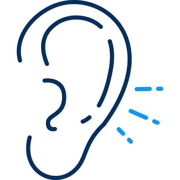 人間の耳のアイコンのベクトル図 — ストックベクタ