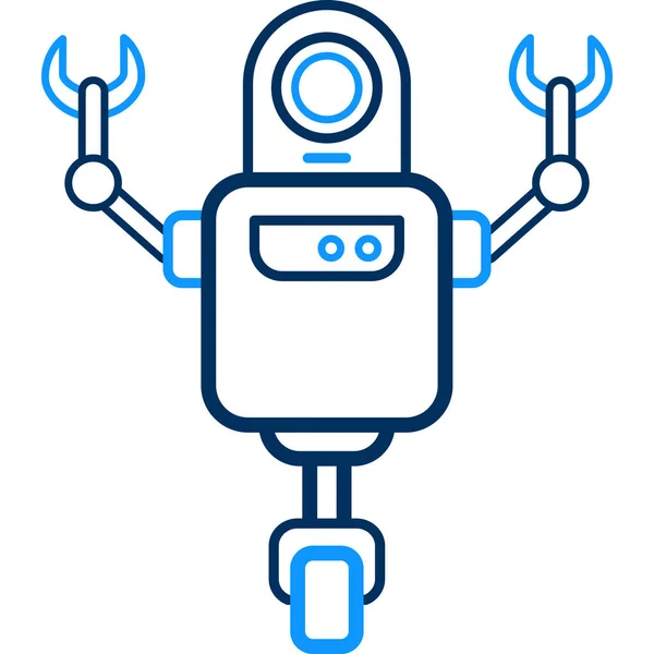 Robot Postać Wektor Ilustracja Projekt — Wektor stockowy