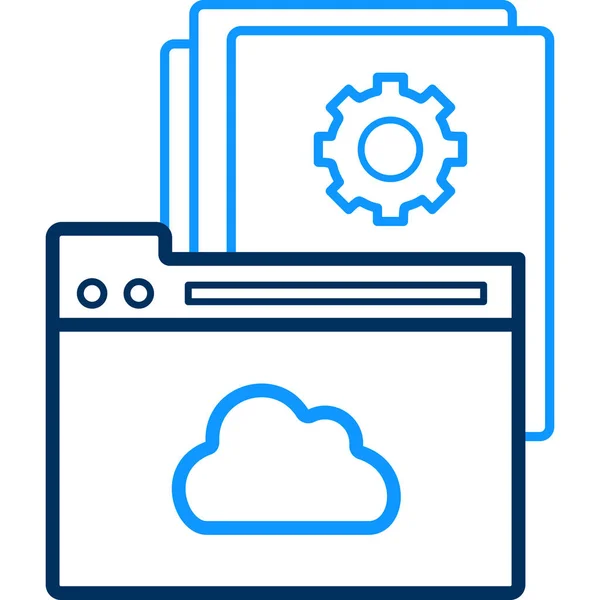 Cloud Computing Icon Ilustración Vectorial — Archivo Imágenes Vectoriales