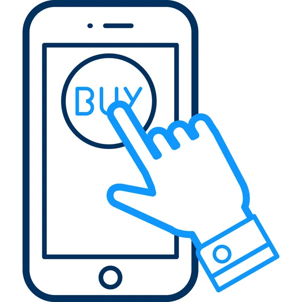 Hand Hält Smartphone Mit Botschaft — Stockvektor