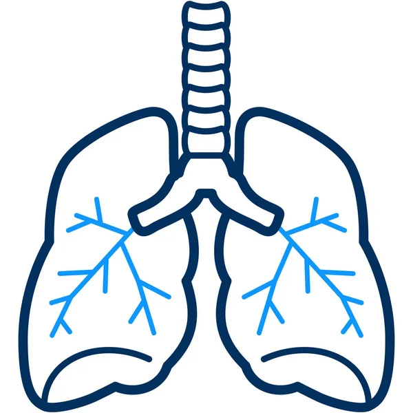 Akciğer ikonu. İnsan organları ve sağlık teması. Yalnız tasarım. vektör illüstrasyonu