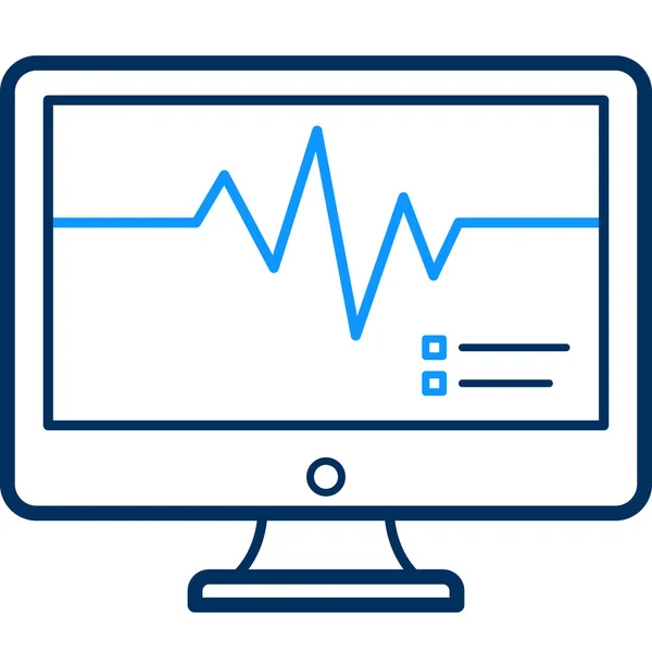 コンピューター モニター ベクトル アイコン — ストックベクタ