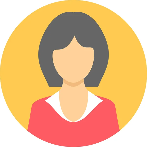 kadın avatar simgesi, vektör illüstrasyonu