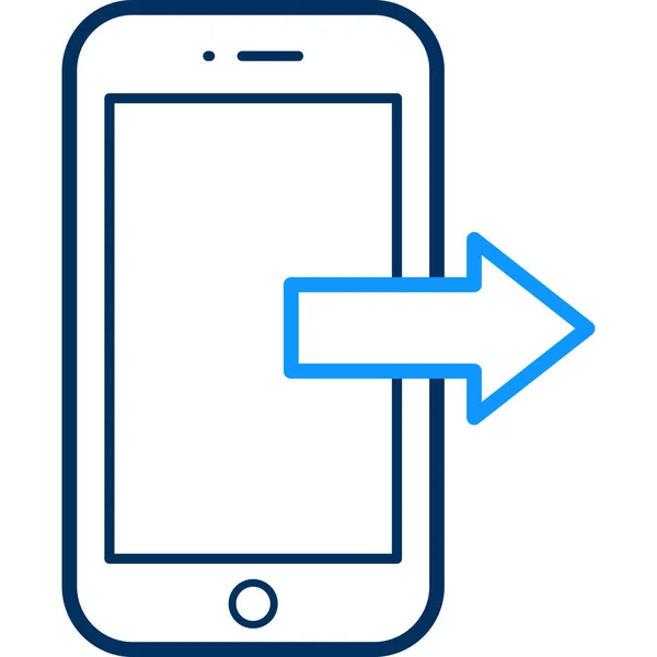 Icône Smartphone Style Vectoriel Est Bicolore Bleu Blanc Symbole Emblématique — Image vectorielle