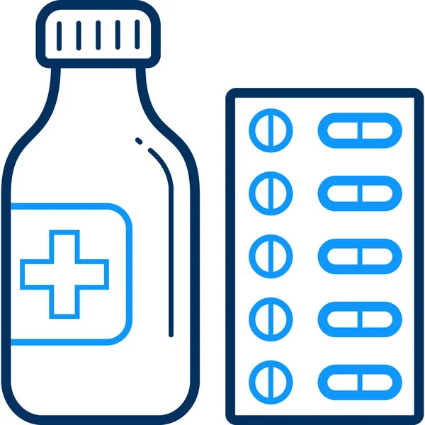 Εικονίδιο Ναρκωτικών Στυλ Είναι Δίχρωμο Επίπεδο Σύμβολο Λείο Μπλε Χρώμα — Διανυσματικό Αρχείο