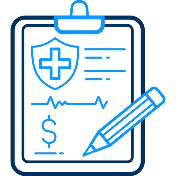 Icono Portapapeles Médica Ilustración Vectorial — Vector de stock