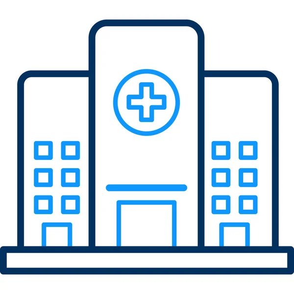 Hospital Building Vector Icon Medical Clinic Office Services Theme — Stock Vector