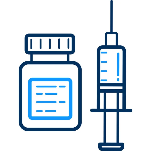 Garrafa Médica Ícone Vetor Ilustração Design Gráfico —  Vetores de Stock