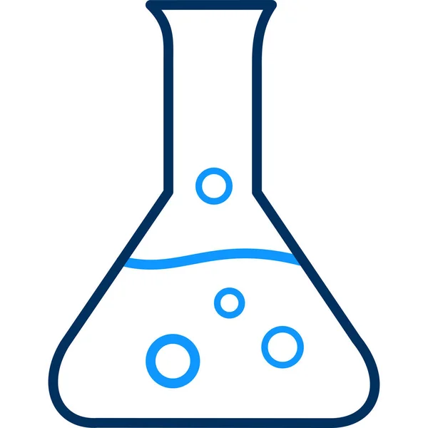 실험용 아이콘은 배경에서 파란색입니다 일러스트 — 스톡 벡터